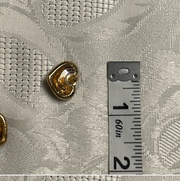 Avon Puffed Red Hearts Afire Pierced Earrings - Picture 3 of 6